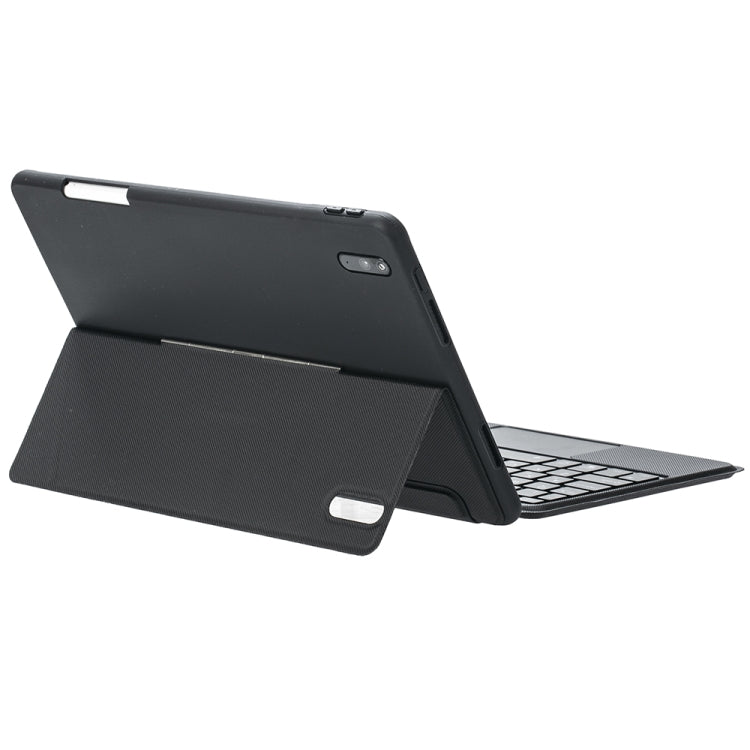 For Huawei MatePad 11 2023 Detachable Backlit Bluetooth Keyboard Leather Case with Touchpad - Black
