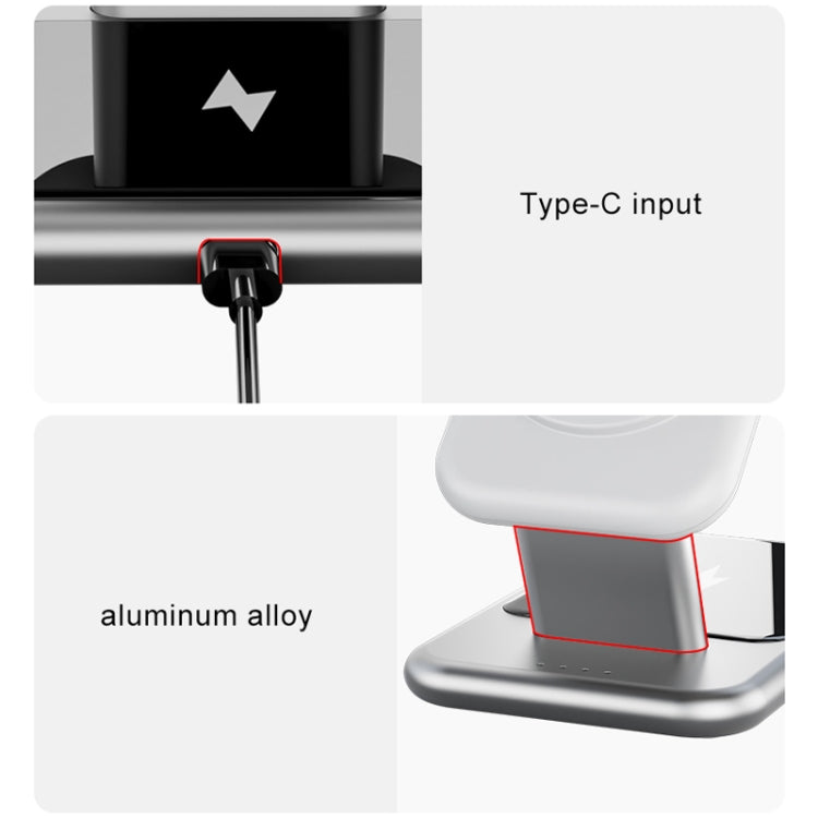 Y10 15W 3 in 1 Magnetic Wireless Charger Stand