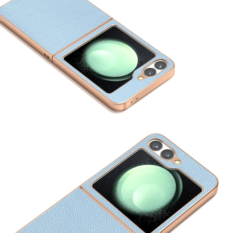 For Samsung Galaxy Z Flip6 / Flip7 FE ABEEL Genuine Leather Mino Series Nano Plating Phone Case