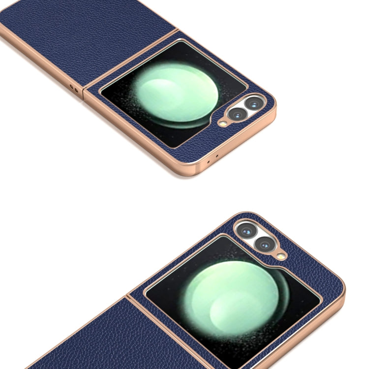 For Samsung Galaxy Z Flip6 / Flip7 FE ABEEL Genuine Leather Mino Series Nano Plating Phone Case