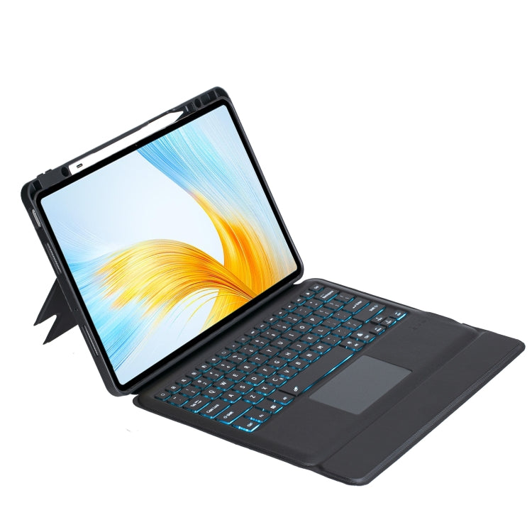 For Honor MagicPad 13 Detachable Backlit Bluetooth Keyboard Leather Case with Touchpad - Black