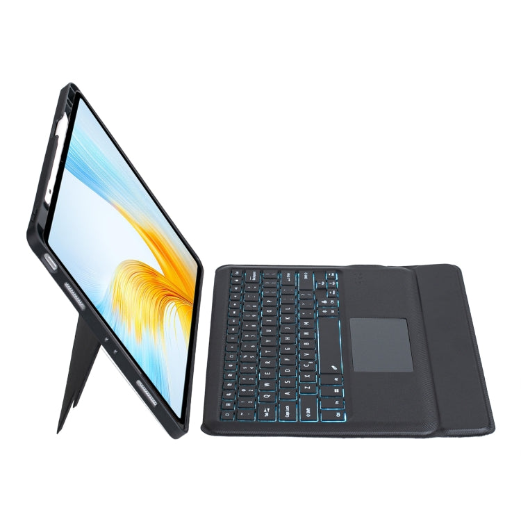 For Honor MagicPad 13 Detachable Backlit Bluetooth Keyboard Leather Case with Touchpad - Black