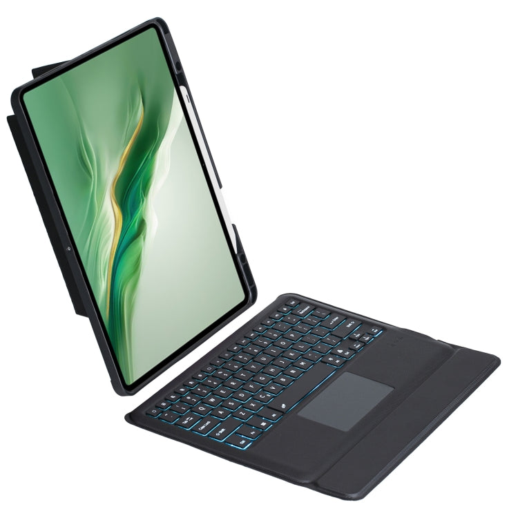 For Honor MagicPad 2 12.3 Detachable Backlit Bluetooth Keyboard Leather Case with Touchpad - Black