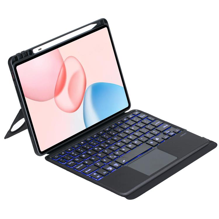 For Honor Pad 10 Detachable Backlit Bluetooth Keyboard Leather Case with Touchpad - Black