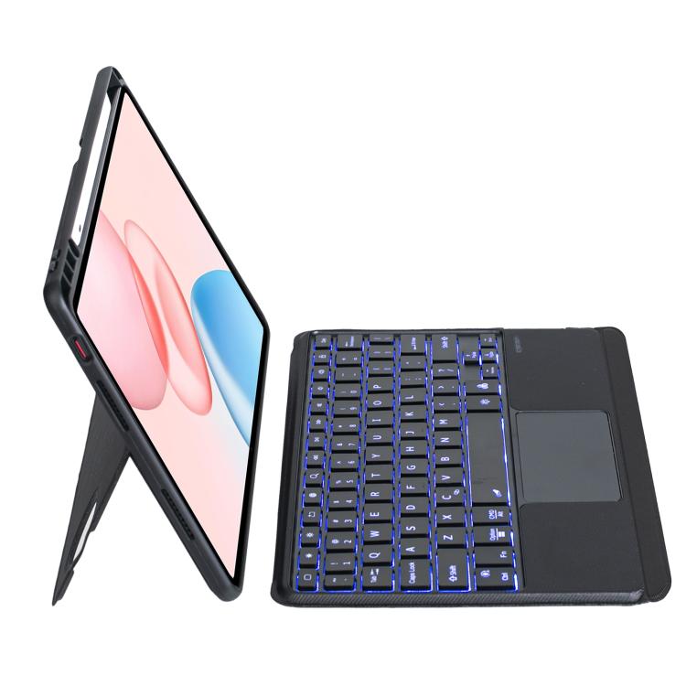 For Honor Pad 10 Detachable Backlit Bluetooth Keyboard Leather Case with Touchpad - Black