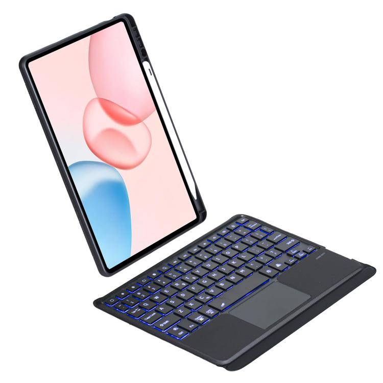 For Honor Pad 10 Detachable Backlit Bluetooth Keyboard Leather Case with Touchpad - Black