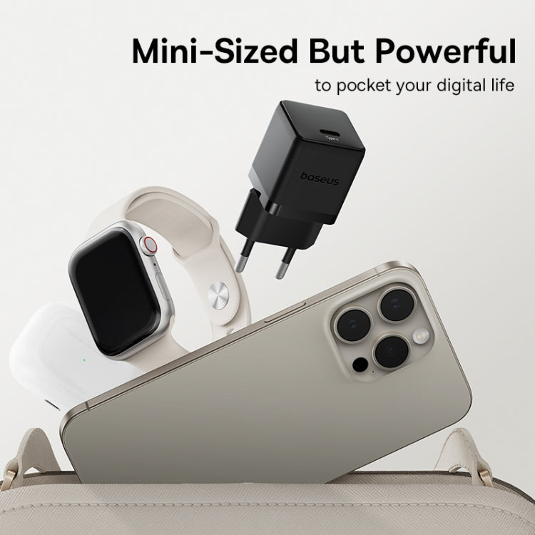 Baseus PD20W USB-C / Type-C Fast Charger With 1m Type-C Cable, Plug Type:EU Plug