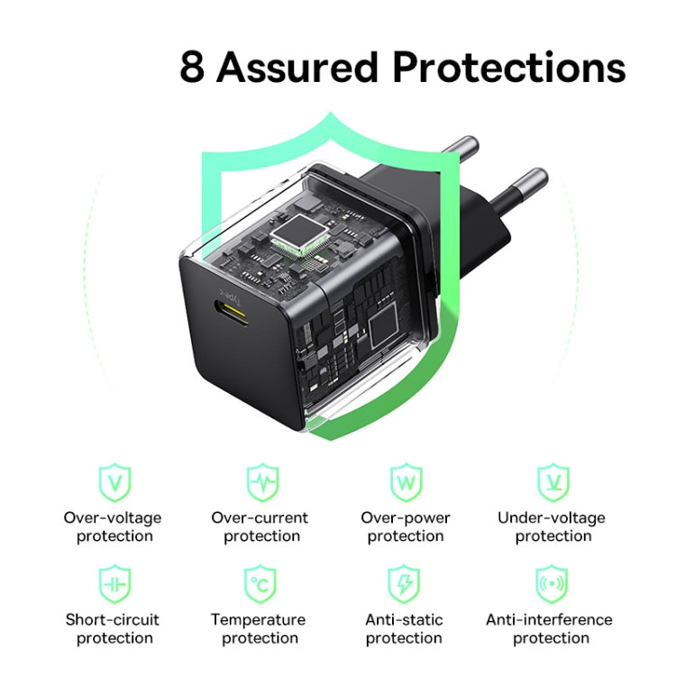 Baseus PD30W USB-C / Type-C Fast Charger With 1m Type-C Cable, Plug Type:EU Plug