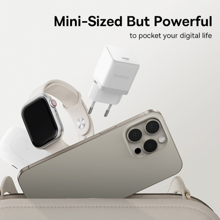 Baseus PD30W USB-C / Type-C Fast Charger With 1m Type-C Cable, Plug Type:EU Plug
