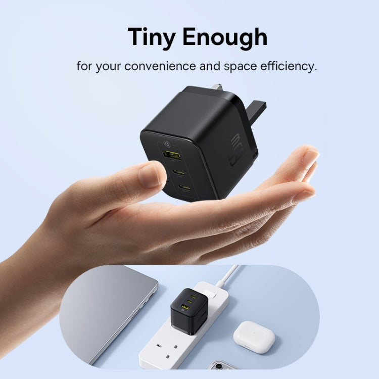 Baseus PD65W USB and 2 USB-C / Type-C Fast Charger With 1m Type-C Cable, Plug Type:UK Plug