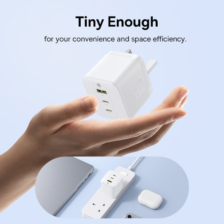 Baseus PD65W USB and 2 USB-C / Type-C Fast Charger With 1m Type-C Cable, Plug Type:UK Plug
