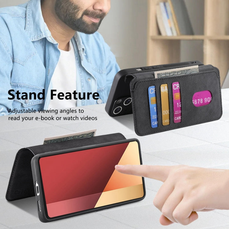 For Redmi Note 13 Pro 4G CaseNeo MagSafe RFID Anti-theft Retro Leather Phone Case