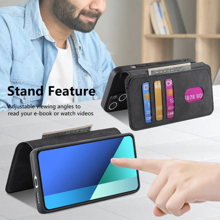 For Redmi Note 13 4G CaseNeo MagSafe RFID Anti-theft Retro Leather Phone Case