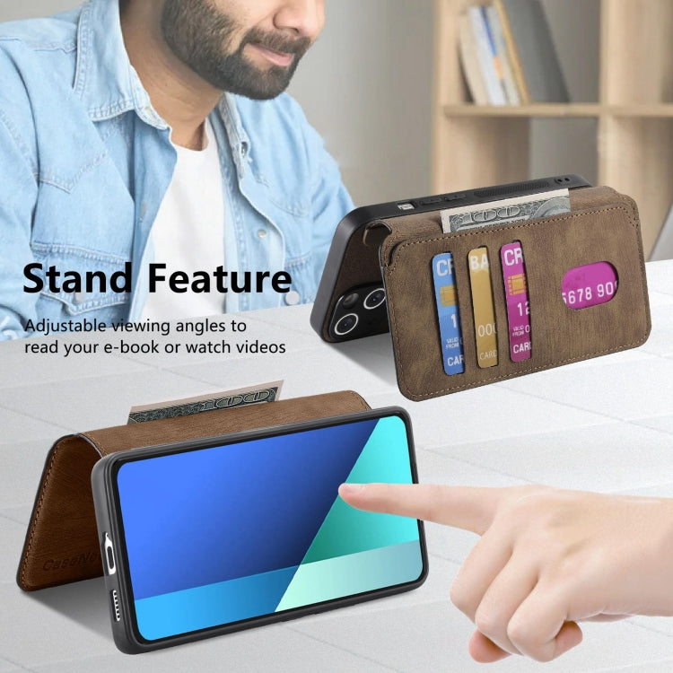 For Redmi Note 13 4G CaseNeo MagSafe RFID Anti-theft Retro Leather Phone Case