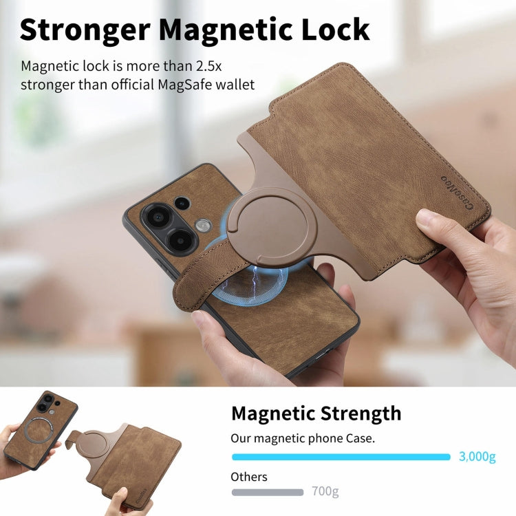 For Redmi Note 13 4G CaseNeo MagSafe RFID Anti-theft Retro Leather Phone Case
