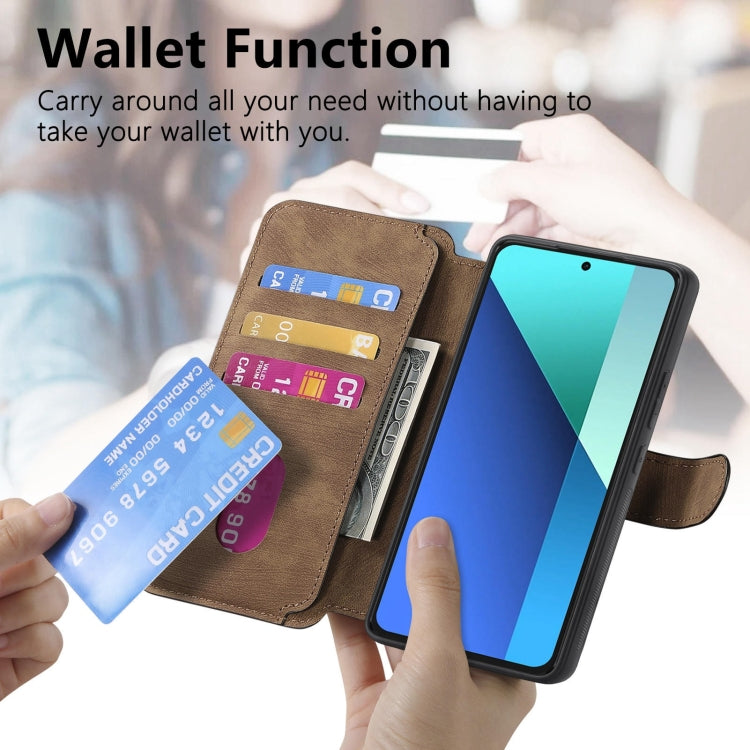 For Redmi Note 13 4G CaseNeo MagSafe RFID Anti-theft Retro Leather Phone Case
