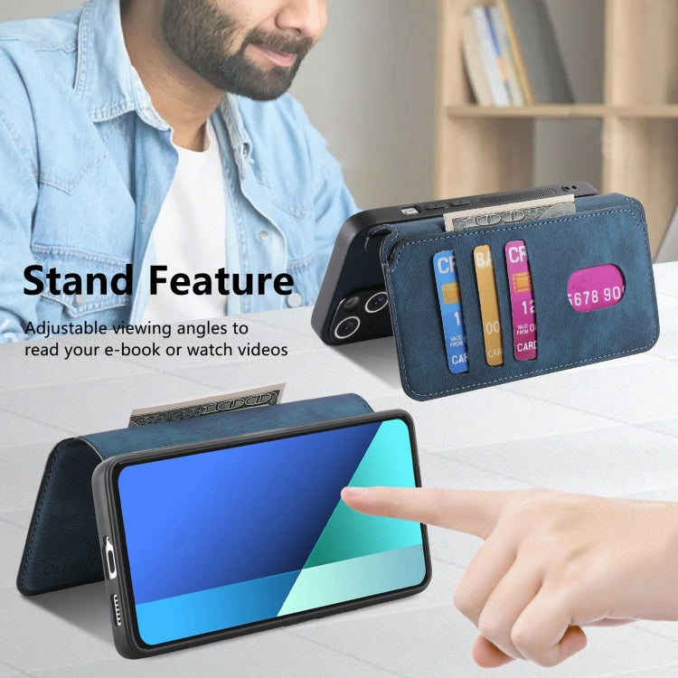 For Redmi Note 13 4G CaseNeo MagSafe RFID Anti-theft Retro Leather Phone Case