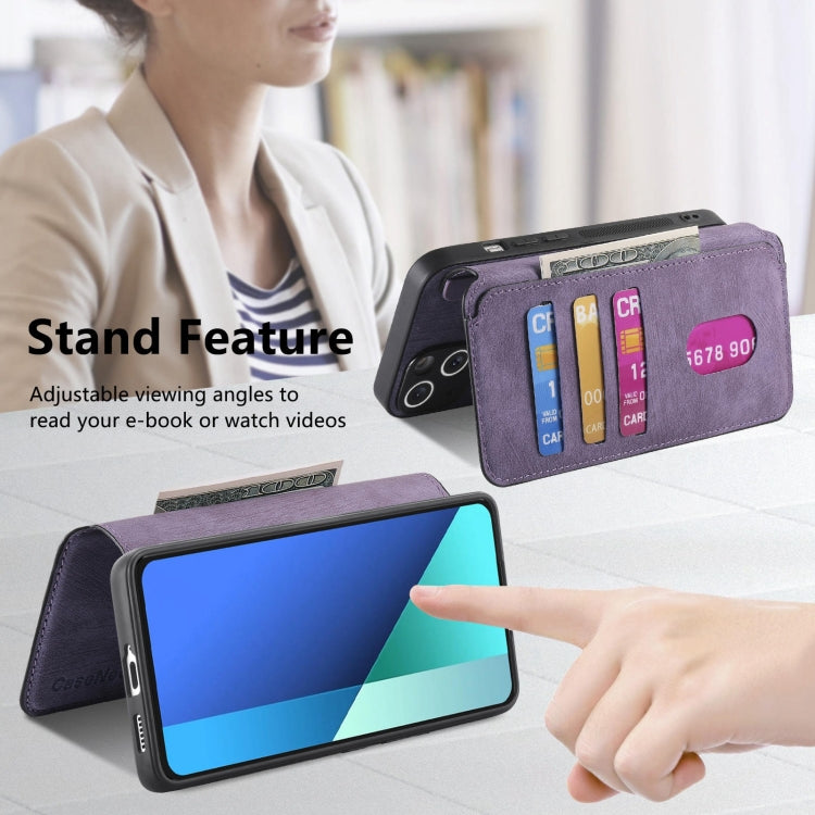 For Redmi Note 13 4G CaseNeo MagSafe RFID Anti-theft Retro Leather Phone Case