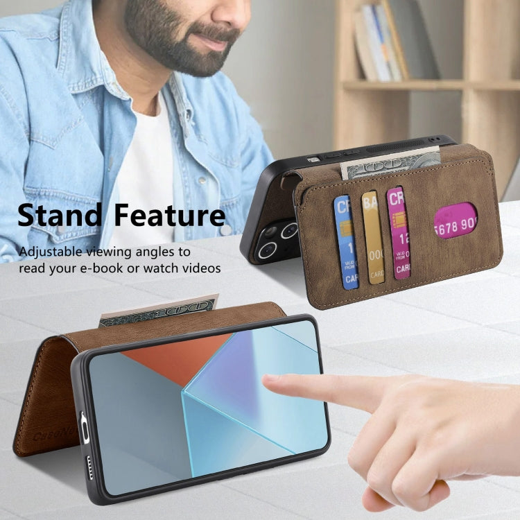 For Redmi Note 13 Pro 5G CaseNeo MagSafe RFID Anti-theft Retro Leather Phone Case
