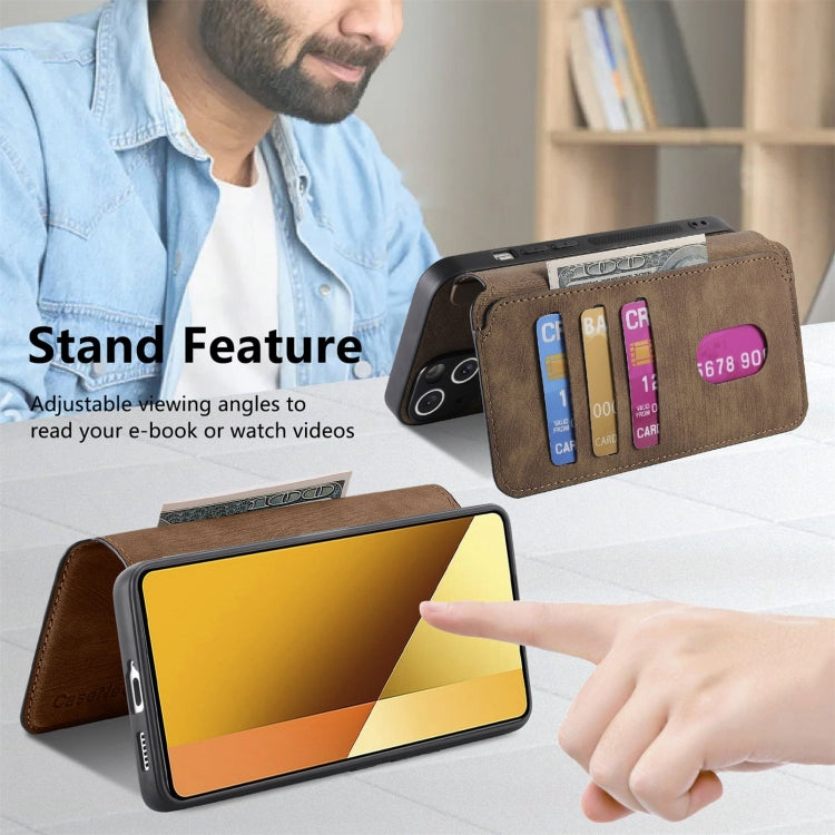 For Redmi Note 13 5G CaseNeo MagSafe RFID Anti-theft Retro Leather Phone Case