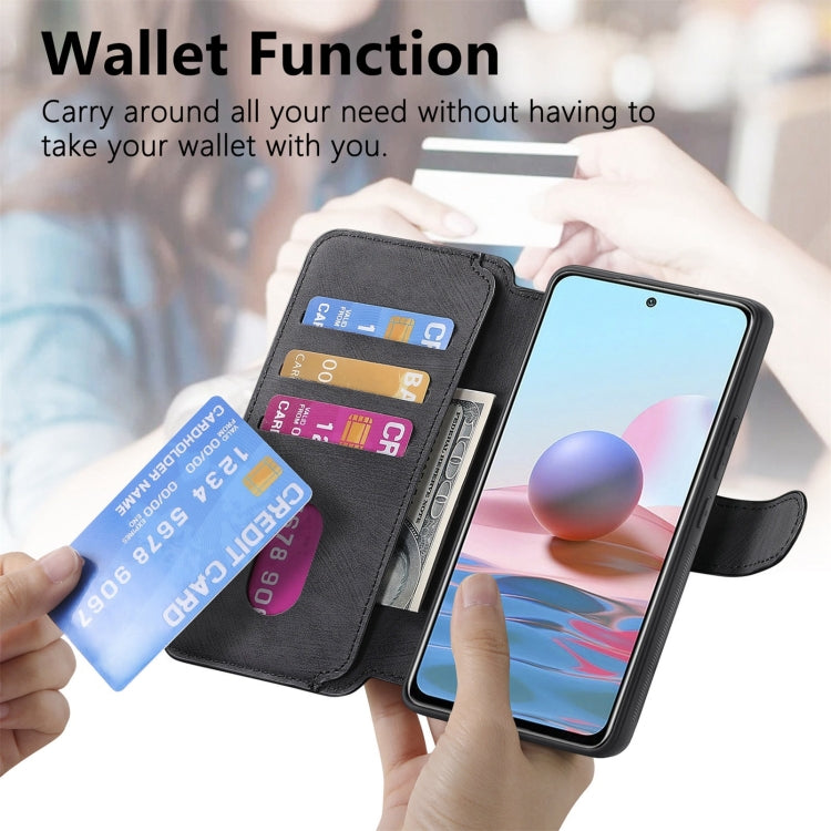 For Redmi Note 10 4G / Note 10S CaseNeo MagSafe RFID Anti-theft Retro Leather Phone Case