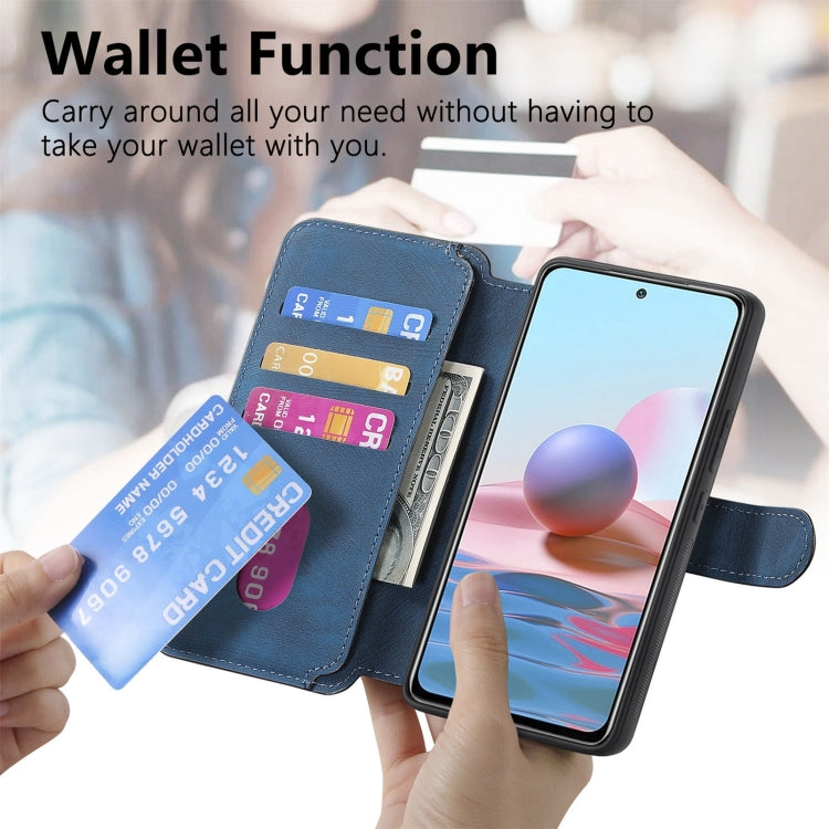 For Redmi Note 10 4G / Note 10S CaseNeo MagSafe RFID Anti-theft Retro Leather Phone Case