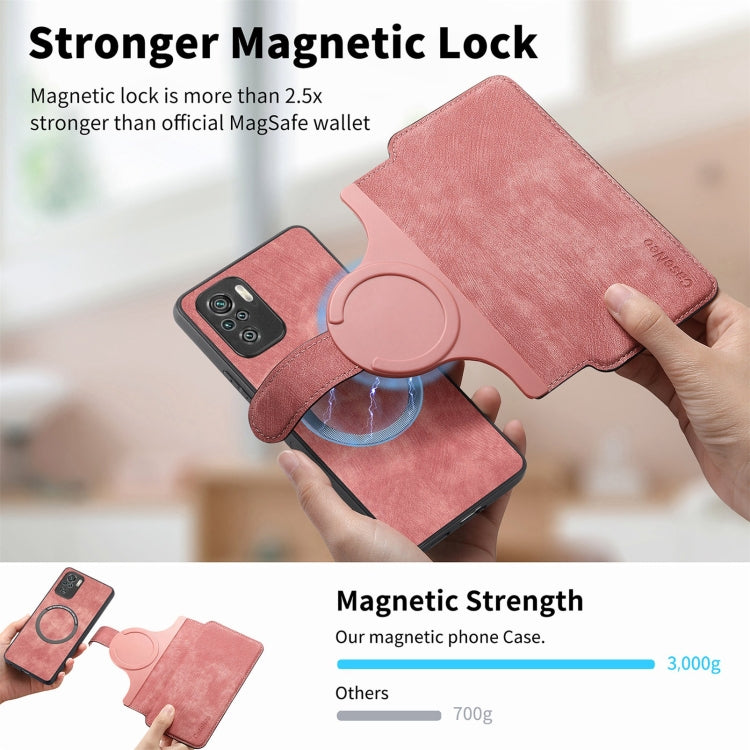 For Redmi Note 10 4G / Note 10S CaseNeo MagSafe RFID Anti-theft Retro Leather Phone Case