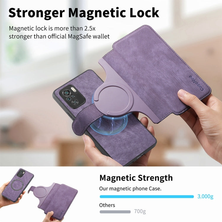For Redmi Note 10 4G / Note 10S CaseNeo MagSafe RFID Anti-theft Retro Leather Phone Case