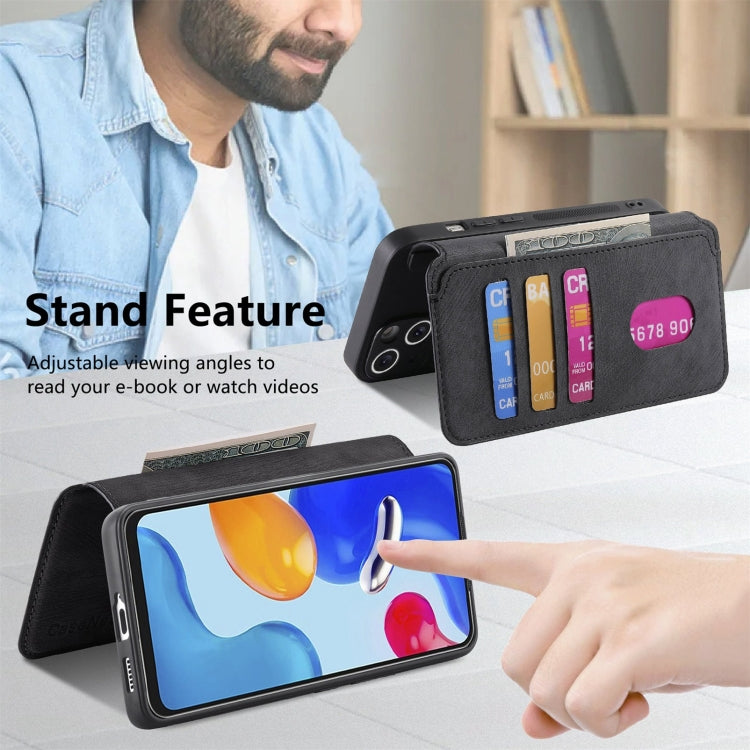 For Redmi Note 11S 4G CaseNeo MagSafe RFID Anti-theft Retro Leather Phone Case