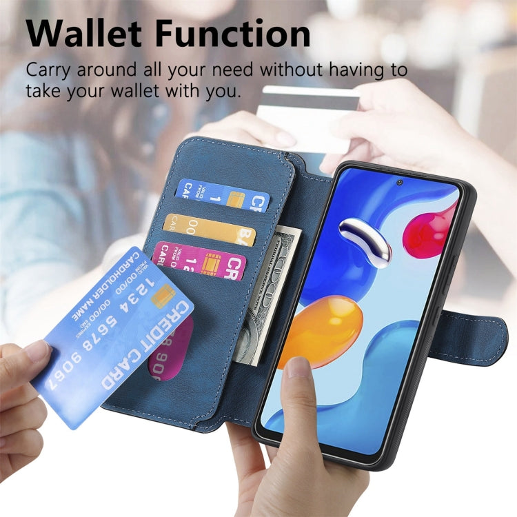 For Redmi Note 11S 4G CaseNeo MagSafe RFID Anti-theft Retro Leather Phone Case
