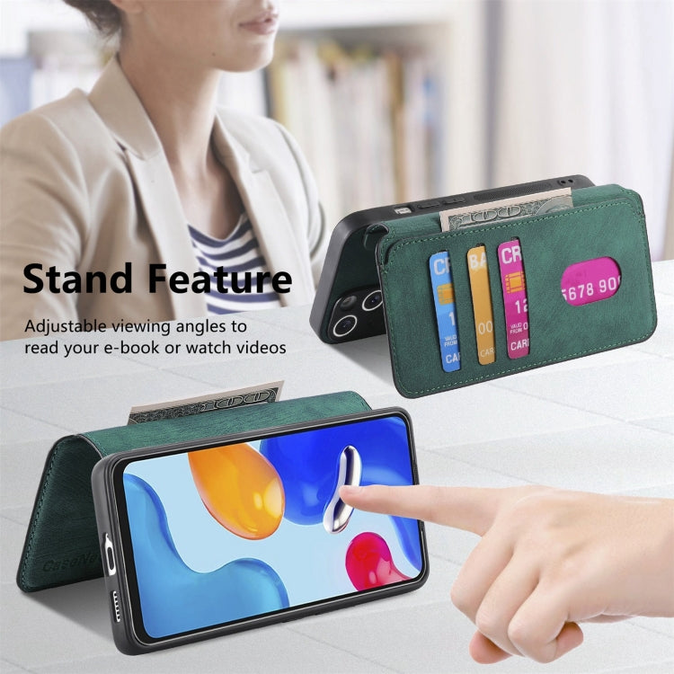 For Redmi Note 11S 4G CaseNeo MagSafe RFID Anti-theft Retro Leather Phone Case