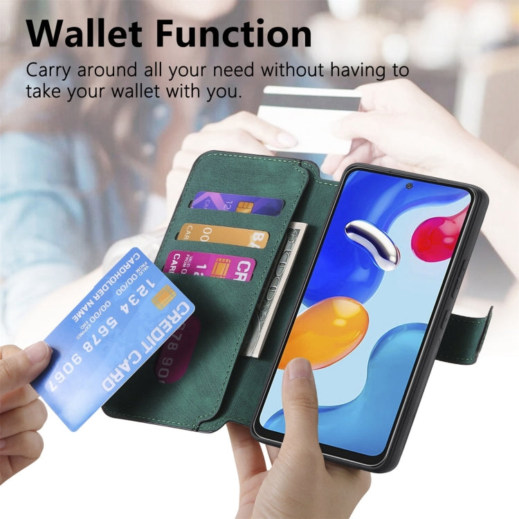 For Redmi Note 11S 4G CaseNeo MagSafe RFID Anti-theft Retro Leather Phone Case