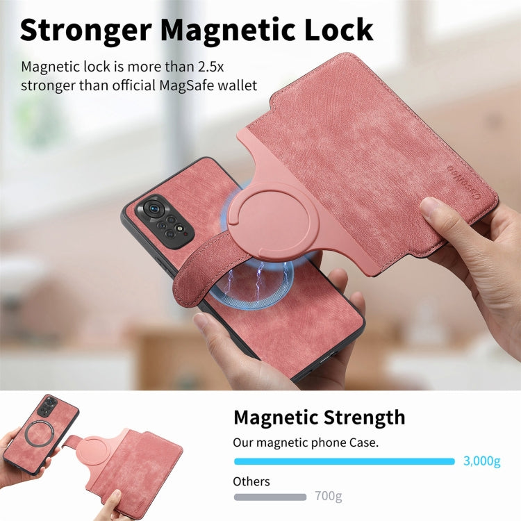For Redmi Note 11S 4G CaseNeo MagSafe RFID Anti-theft Retro Leather Phone Case