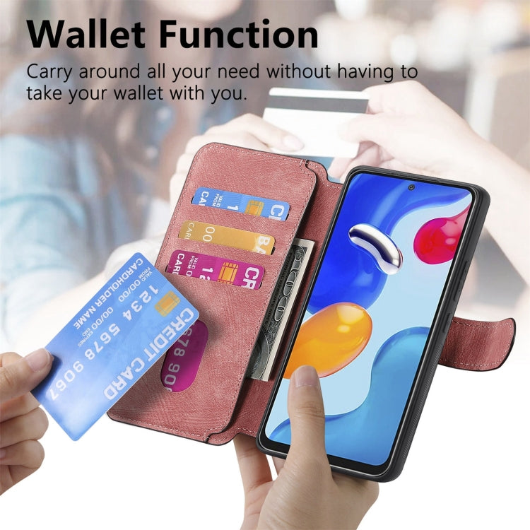 For Redmi Note 11S 4G CaseNeo MagSafe RFID Anti-theft Retro Leather Phone Case