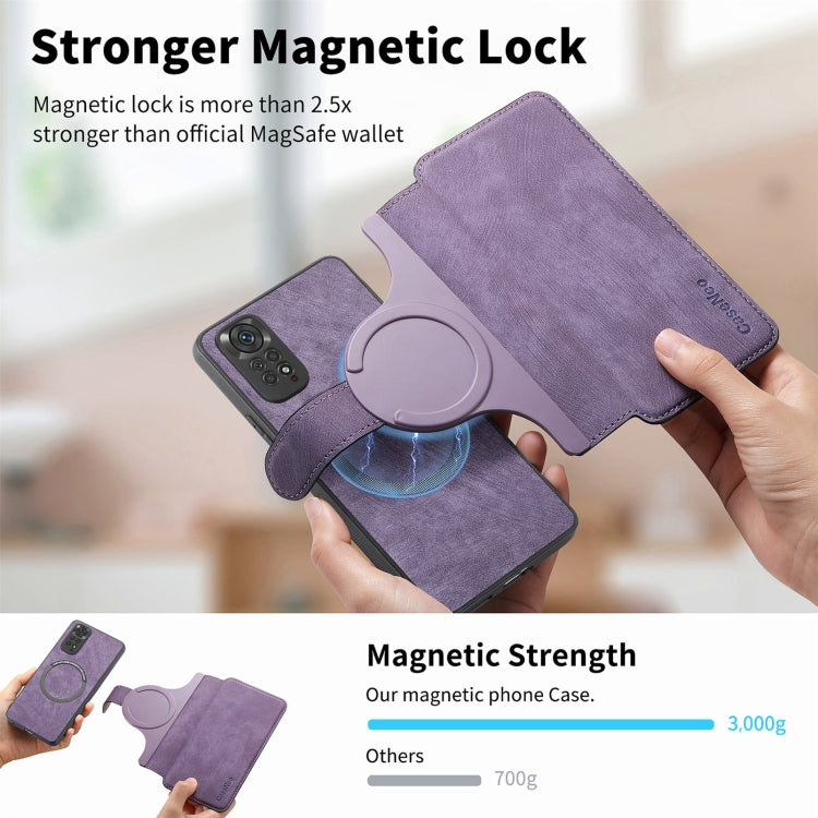 For Redmi Note 11S 4G CaseNeo MagSafe RFID Anti-theft Retro Leather Phone Case