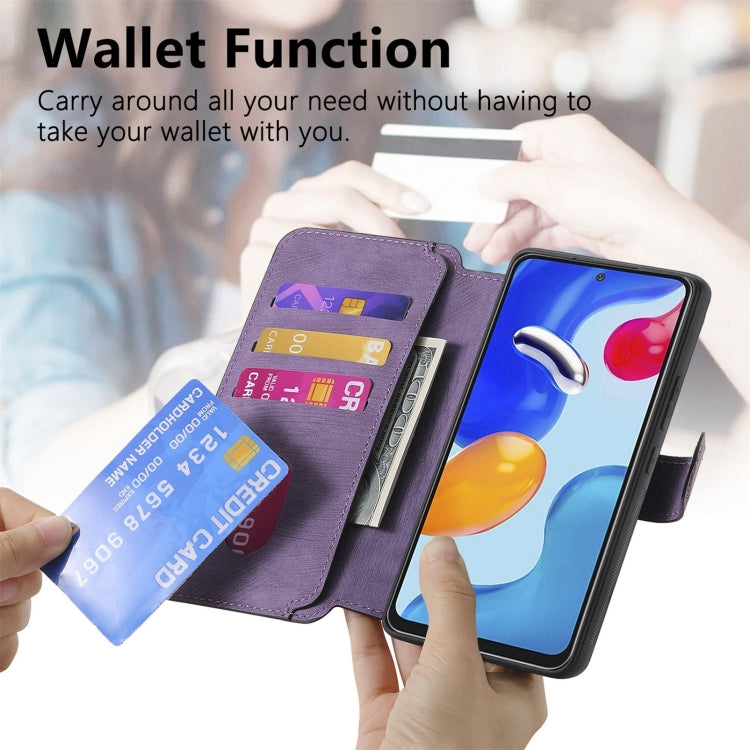 For Redmi Note 11S 4G CaseNeo MagSafe RFID Anti-theft Retro Leather Phone Case