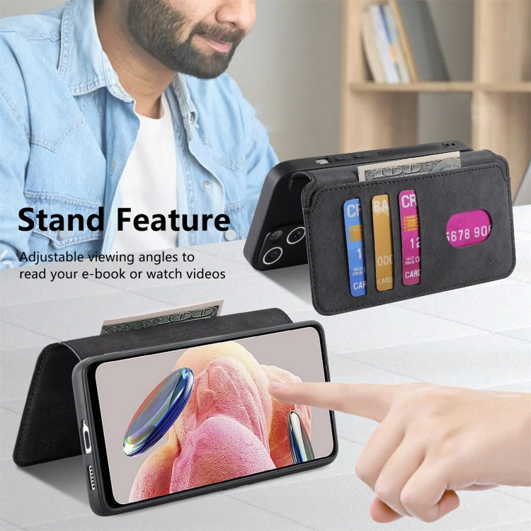 For Redmi Note 12 4G Global CaseNeo MagSafe RFID Anti-theft Retro Leather Phone Case