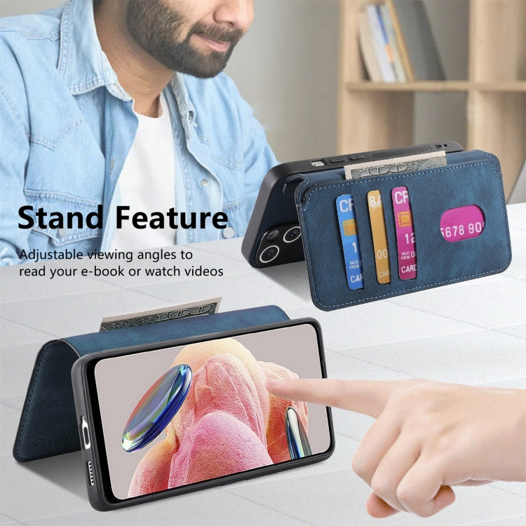 For Redmi Note 12 4G Global CaseNeo MagSafe RFID Anti-theft Retro Leather Phone Case