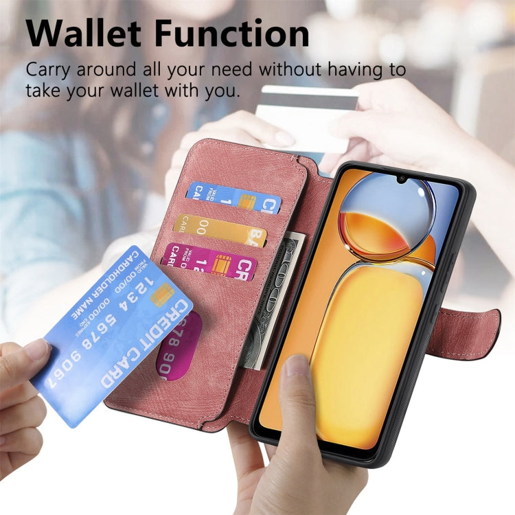 For Redmi 13C 4G / 13R CaseNeo MagSafe RFID Anti-theft Retro Leather Phone Case