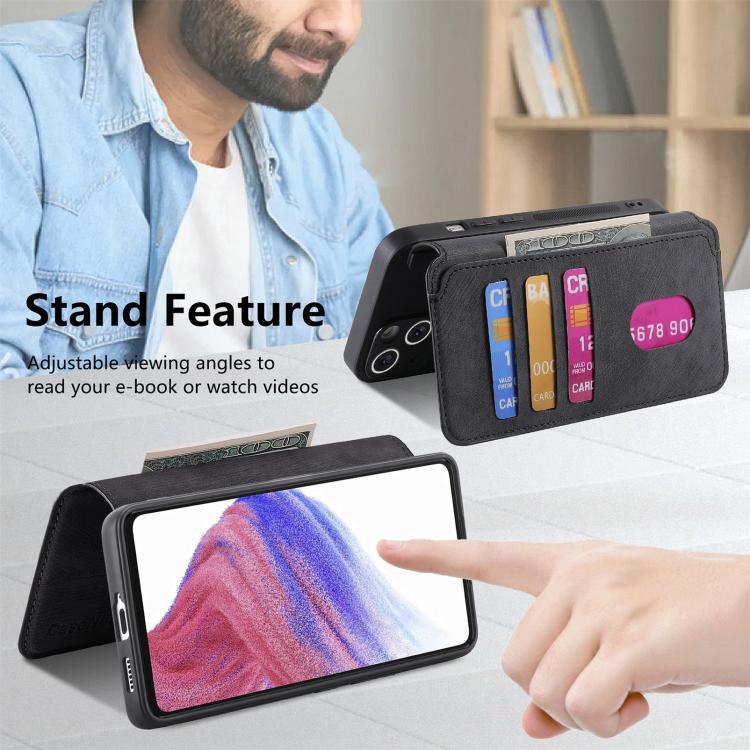 For Redmi Note 14 5G CaseNeo MagSafe RFID Anti-theft Retro Leather Phone Case
