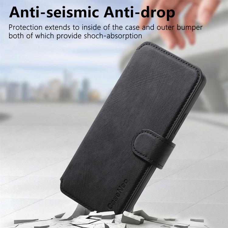 For Redmi Note 14 4G 163.25mm CaseNeo MagSafe RFID Anti-theft Retro Leather Phone Case