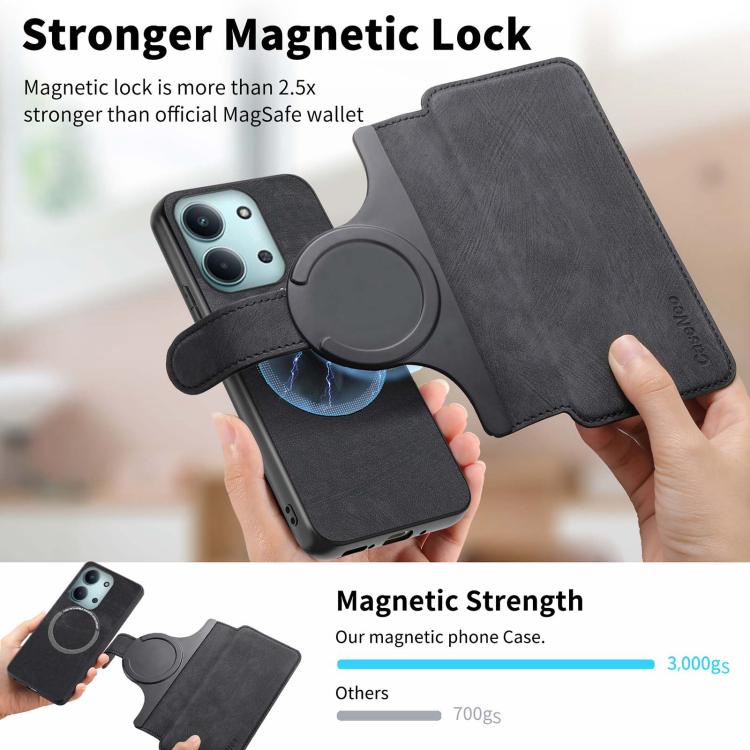 For Redmi 15C 5G / 4G Global 171mm CaseNeo MagSafe RFID Anti-theft Retro Leather Phone Case