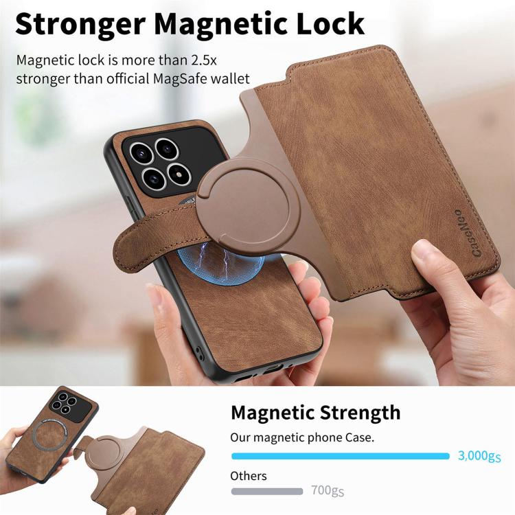For Redmi K90 / Poco F8 Pro CaseNeo MagSafe RFID Anti-theft Retro Leather Phone Case