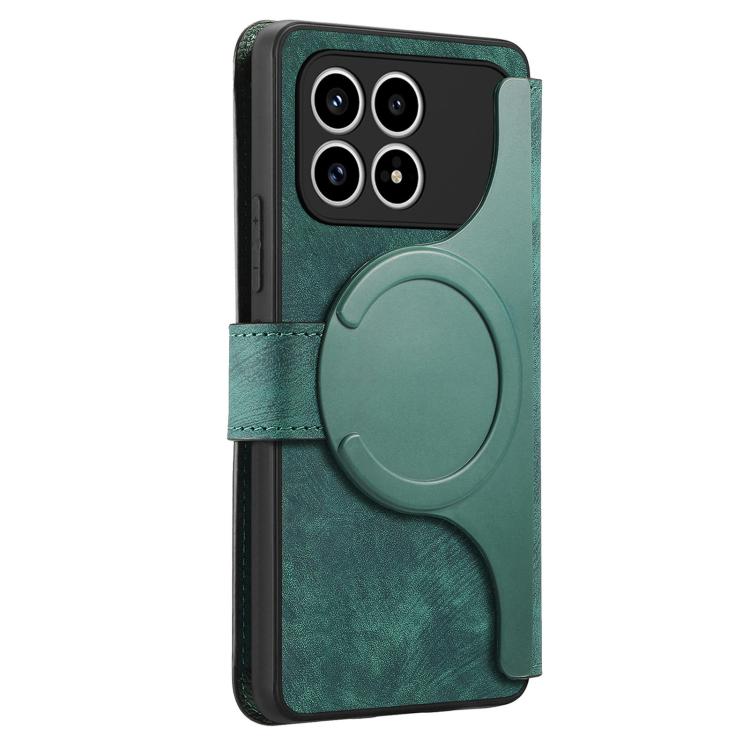 For Redmi K90 / Poco F8 Pro CaseNeo MagSafe RFID Anti-theft Retro Leather Phone Case