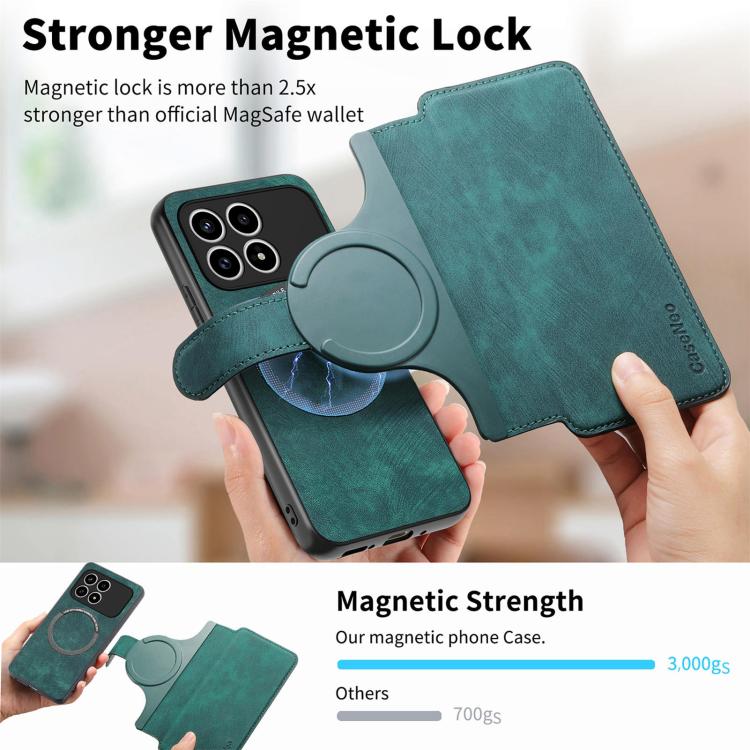 For Redmi K90 / Poco F8 Pro CaseNeo MagSafe RFID Anti-theft Retro Leather Phone Case