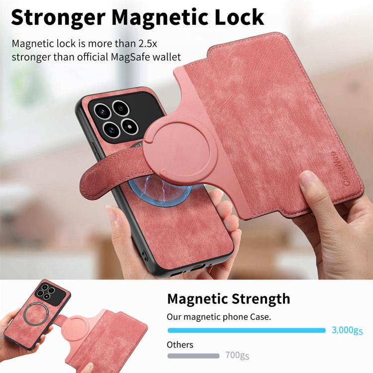 For Redmi K90 / Poco F8 Pro CaseNeo MagSafe RFID Anti-theft Retro Leather Phone Case