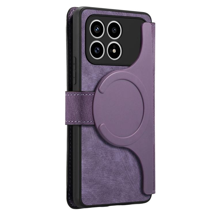 For Redmi K90 / Poco F8 Pro CaseNeo MagSafe RFID Anti-theft Retro Leather Phone Case