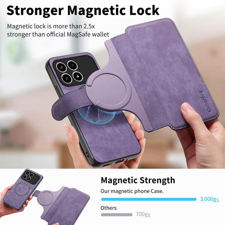 For Redmi K90 / Poco F8 Pro CaseNeo MagSafe RFID Anti-theft Retro Leather Phone Case