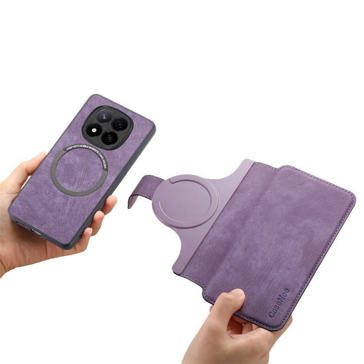 For Redmi Note 15 Pro 4G Global 163.2mm CaseNeo MagSafe RFID Anti-theft Retro Leather Phone Case