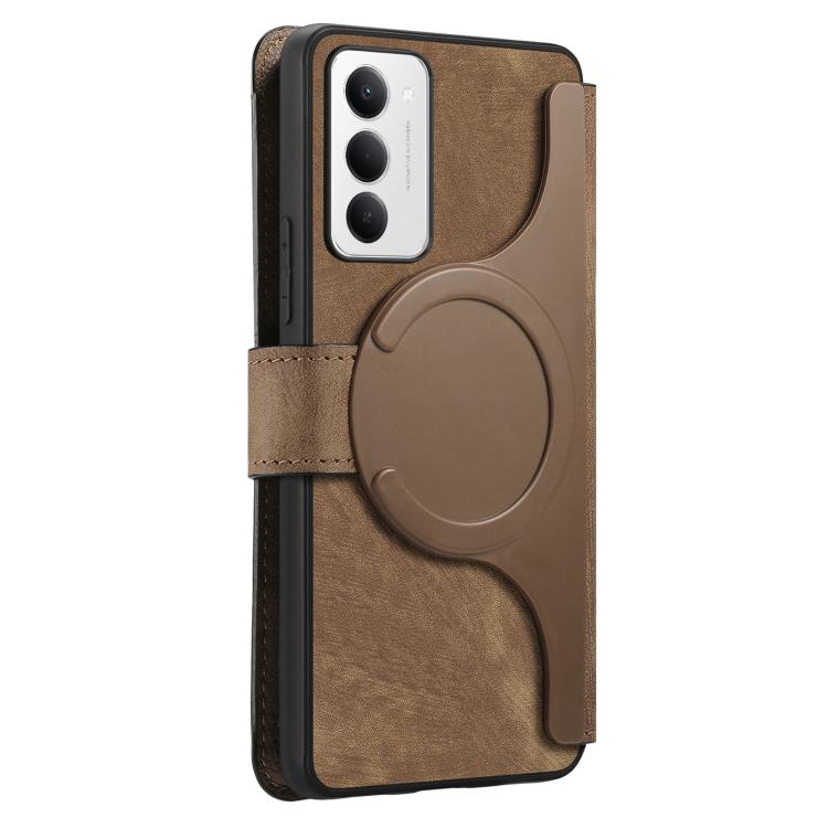 For Redmi 15 5G Global / 15 4G SEA 169.5mm CaseNeo MagSafe RFID Anti-theft Retro Leather Phone Case